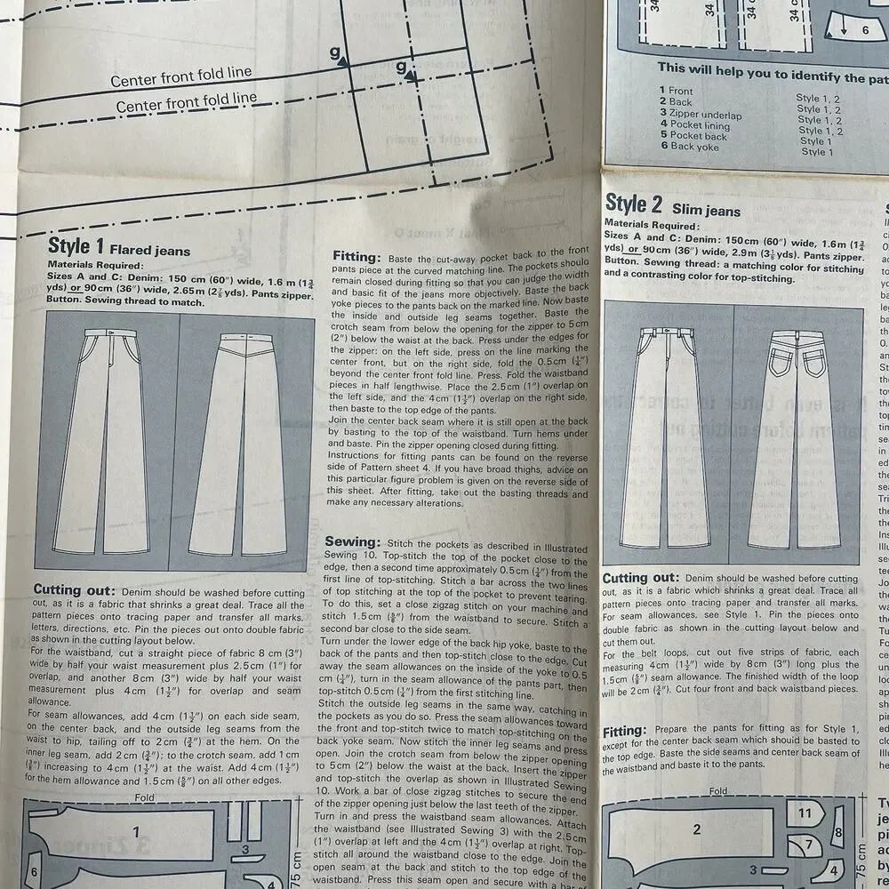 Vintage Designer Sewing Patterns Uncut Lot Of 4 Jeans Dresses Jackets Dungarees